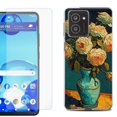 thumbnail image 1 of For HMD Vibe Shockproof Phone Case Cover with Tempered Glass Screen Protector, by OneToughShield - Roses in a vase, 1 of 2