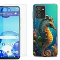 thumbnail image 1 of For HMD Vibe Shockproof Phone Case Cover with Tempered Glass Screen Protector, by OneToughShield - Seahorse, 1 of 2