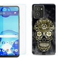 thumbnail image 1 of For HMD Vibe Shockproof Phone Case Cover with Tempered Glass Screen Protector, by OneToughShield - Skull Smoke, 1 of 2