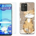 thumbnail image 1 of For HMD Vibe Shockproof Phone Case Cover with Tempered Glass Screen Protector, by OneToughShield - Smiling Cat, 1 of 2