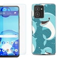 thumbnail image 1 of For HMD Vibe Shockproof Phone Case Cover with Tempered Glass Screen Protector, by OneToughShield - Smiling Dolphin, 1 of 2