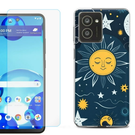 For HMD Vibe Shockproof Phone Case Cover with Tempered Glass Screen Protector, by OneToughShield - Sun N Star
