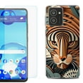 thumbnail image 1 of For HMD Vibe Shockproof Phone Case Cover with Tempered Glass Screen Protector, by OneToughShield - Tiger Art, 1 of 2