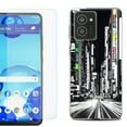 thumbnail image 1 of For HMD Vibe Shockproof Phone Case Cover with Tempered Glass Screen Protector, by OneToughShield - Tokyo Night, 1 of 2