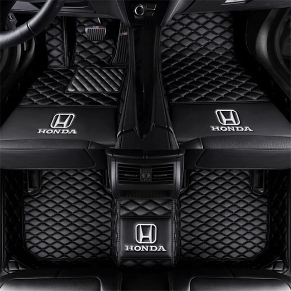 For HONDA Waterproof Luxury Leather Car Floor Mats Car Carpet Custom