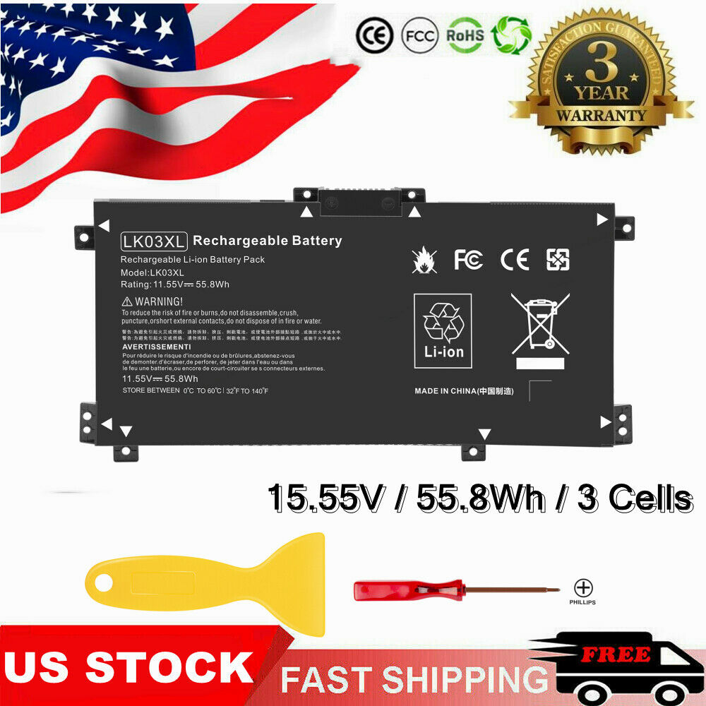 Genuine HP LK03XL 55.8Wh Battery (916814-855) For Envy X360 – 3-Cell Li-Ion Laptop Replacement