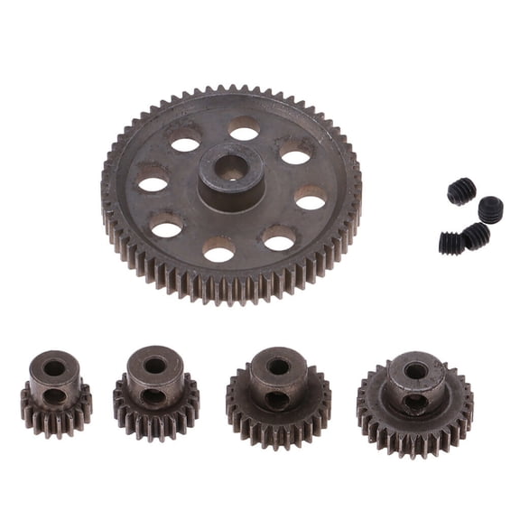 For HSP 1/10 On-Road Racing Car Gear Kit Long-Lasting Steel Construction, 64T Main & Various Motor Gears