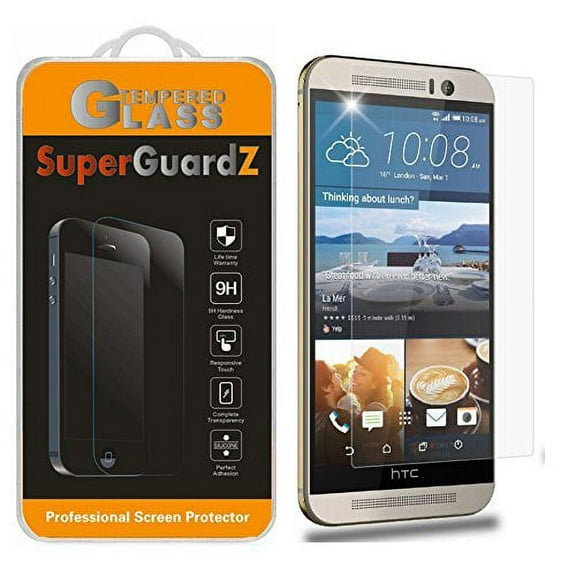 For HTC One M9 - SuperGuardZ Tempered Glass Screen Protector, 9H, Anti-Scratch, Anti-Bubble, Anti-Fingerprint