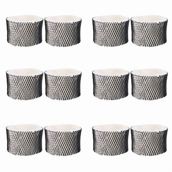 For HWF62 Compatible Humidifier Filter (12 Pcs),12 x Humidifier Filter,Black & White