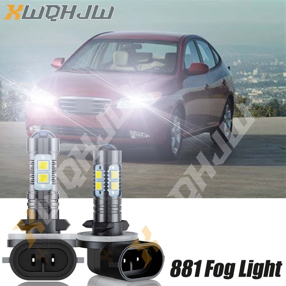 For HYUNDAI Elantra 2007-2013 6000K Lamp Super Bright 2x 881 LED Fog Light Bulbs