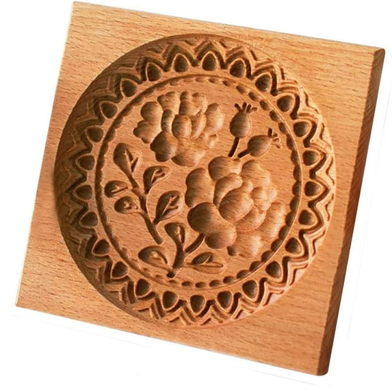 For Halloween Biscuit Fondant Stamp Mould Raspberry Cookie Cutter Molds Shortbread Mold Wooden Gingerbread Cookie Mold Carved 01