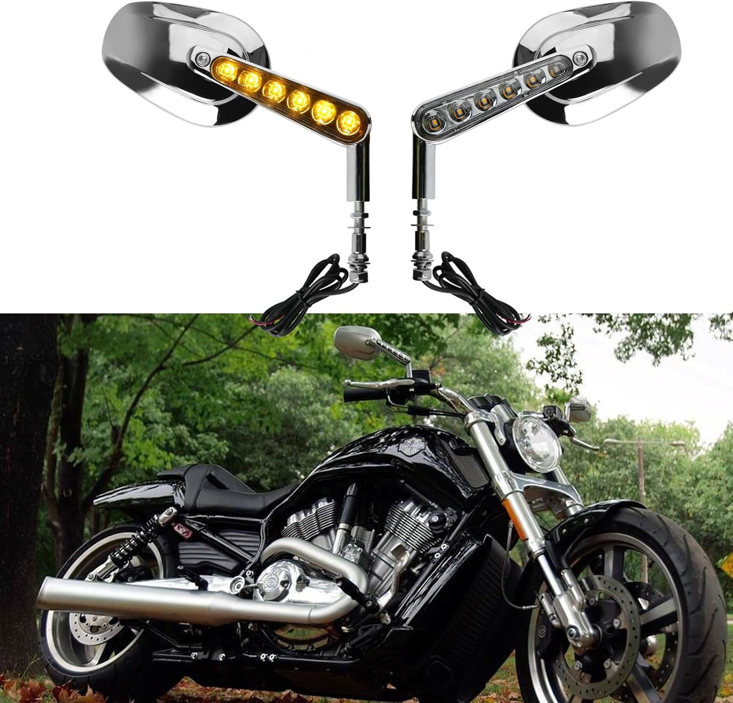 タロンミラー　ハーレーダビットソン Harley-Davidson Mirrors with Turn Signals in Harley-Davidson