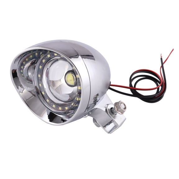 For Harley Honda Yamaha - 12V Chrome LED Motorcycle Driving Light