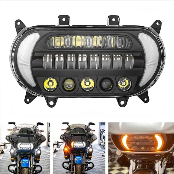 For Harley Road Glide 2015-2023 LED Headlight Running Light Turn Signal DRL Kit