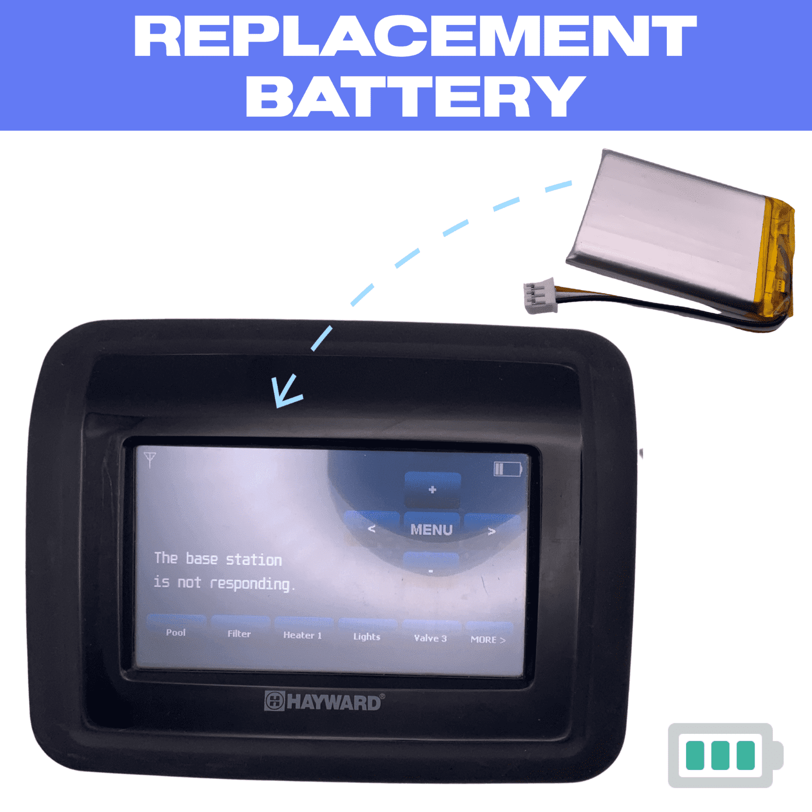 For Hayward AQL2-POD2 AquaPod Wireless Remote Control  Battery Replacement DIY