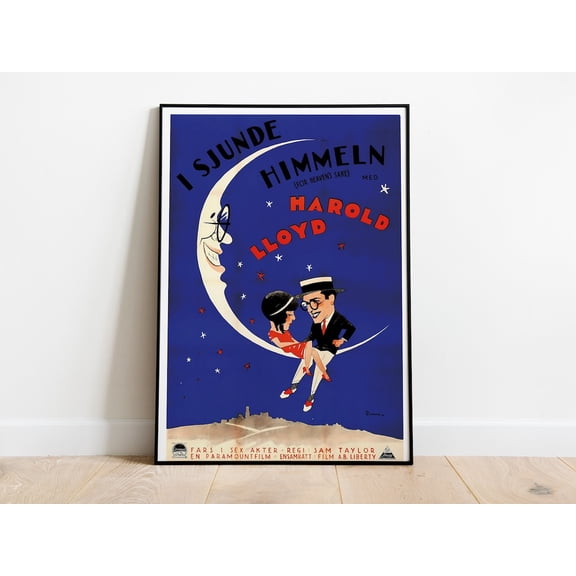 For Heaven’S Sake (1926) Eric Rohman, Retro Movie Poster, Vintage Movie Poster, Vintagemovieposter Wall Art, Modern Wall Decor, 8x12 UNFRAMED