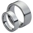 thumbnail image 1 of For Him & Her 8MM/6MM Tungsten Carbide Flat Pipe Cut High Polish Wedding Band Ring Set, 1 of 4