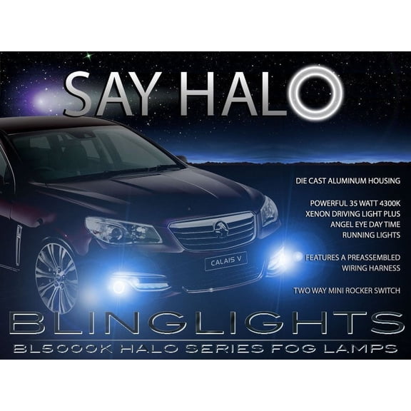 For Holden VF Commodore Halo Fog Lamp Driving Light Kit Angel Eyes
