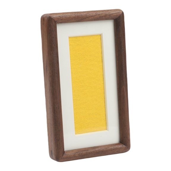For Home Decor Sturdy Wood Frame Walnut Photo Frame Home Decoration Walnut Finish Flexible Size Photo Frame Beige Mat Board