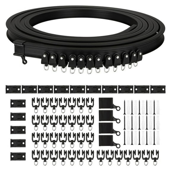 For Home Use Black Curtain Track Custom Track Home Decoration Cuttable Length