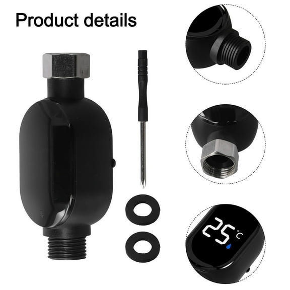 For Home Use For Baby Bath Real-Time Temperature Monitor Celsius Water Thermometer Parental Monitoring Black Temperature Monitor