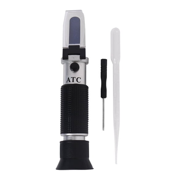For Homebrewers: Portable Wort and Wine Refractometer Kit with ATC - Dual Scale 1.000-1.120, 0-32%