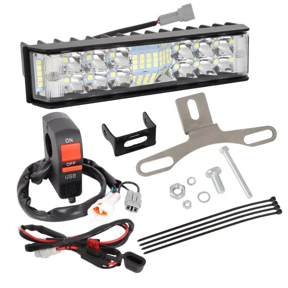 For Honda ATC250R ATC 250R 1985 1986 LED Headlight Assembly with Light Bar & Switch Kit - Complete Replacement