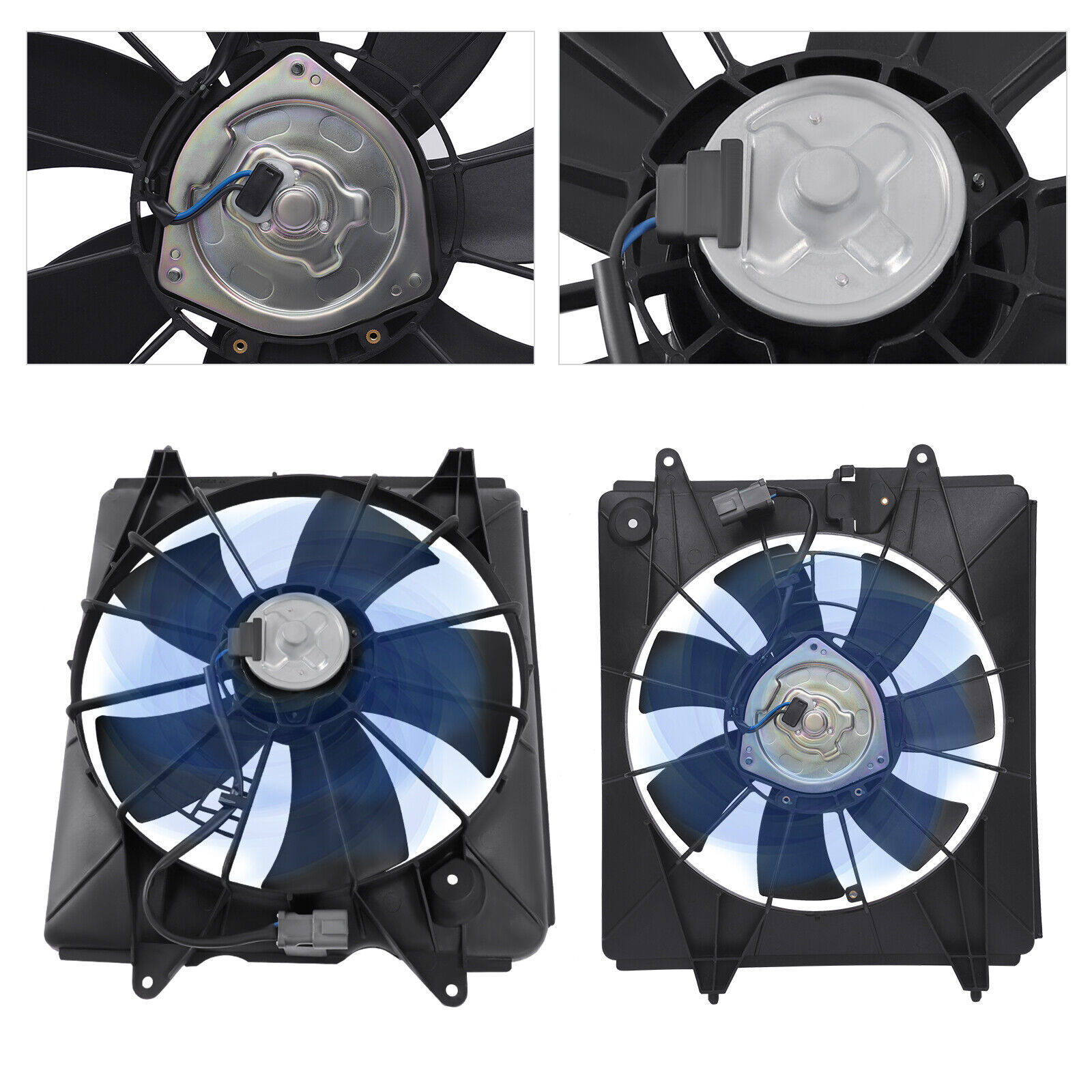 Left Right Radiator For Honda Accord 07-09 Left & Right Radiator AC Condenser Cooling Fan ...