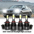 thumbnail image 1 of For Honda Accord 1997-2007 Combo 9005+9006 LED Headlight High Low Beam Bulbs Kit 6000K White 4X, 1 of 10