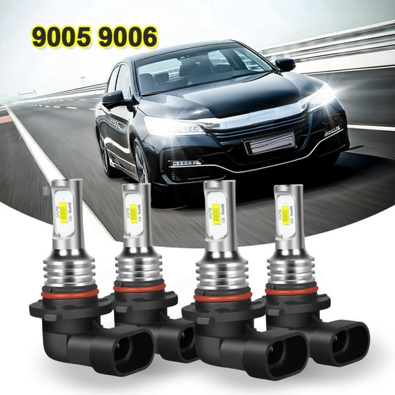 For Honda Accord 2003-2007 LED Headlight Bulbs White High/Low Beam Kit 9005 9006
