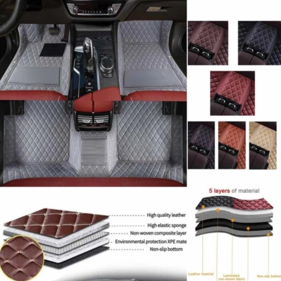 For Honda Accord 2003-2025 Front Rear Luxury Waterproof Carpets Car Floor Mats