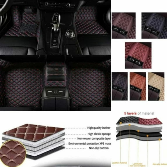 For Honda Accord 2003-2025 Front Rear Luxury Waterproof Carpets Car Floor Mats