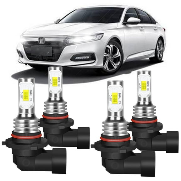 For Honda Accord 2006-2012 - 9005+9006 Combo LED Headlight Bulbs High Low Beam