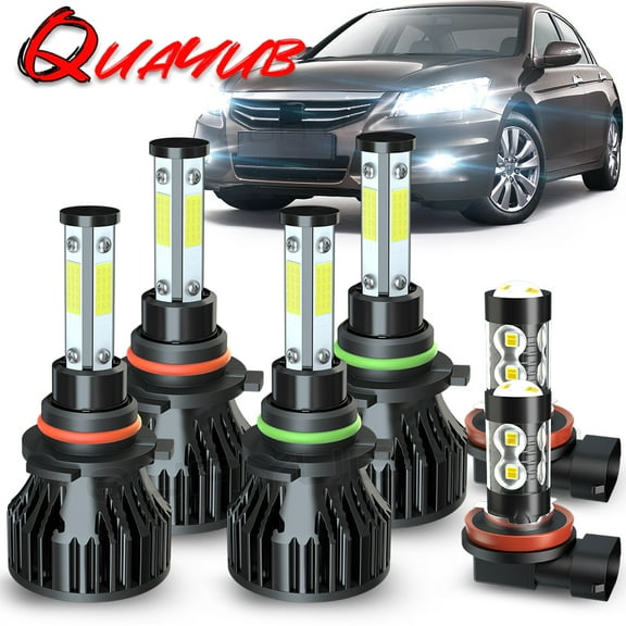 For Honda Accord 2008 2009 2010 2011 2012 LED Headlight High&Low Bulbs Fog Light