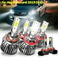 thumbnail image 1 of For Honda Accord 2013-2015 9005 H11 LED Headlight High/Low + H11 Fog Light Bulbs 6X, 1 of 13