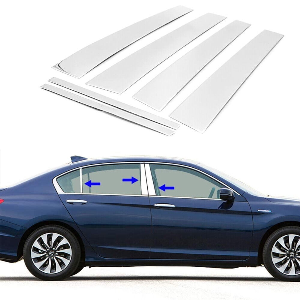 For Honda Accord 20132017 4Door Chrome Window Door Pillar Posts Cover