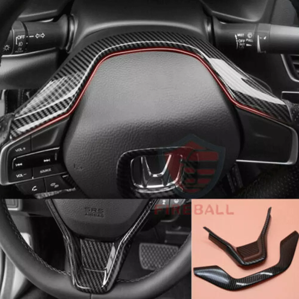 For Honda Accord 2018-2022 Carbon Steering Wheel Frame Cover Trim Accessories