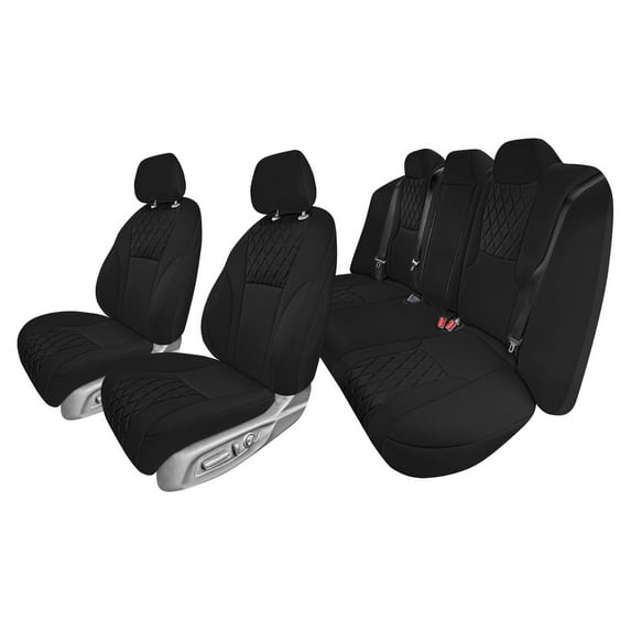 For Honda Accord 2023-2024 FH Group Neoprene Custom Fit Car Seat Covers - Sport SE, EX, EX-L, Touring, LX, Sport Hybrid - Black Full Set