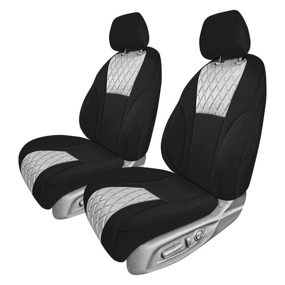 For Honda Accord 2023-2024 FH Group Neoprene Custom Fit Car Seat Covers - Sport SE, EX, EX-L, Touring, LX, Sport Hybrid - Gray/Black Front Seats