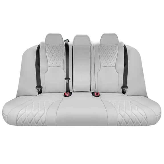 For Honda Accord 2023-2024 FH Group Neoprene Custom Fit Car Seat Covers - Sport SE, EX, EX-L, Touring, LX, Sport Hybrid - Solid Gray Rear Seat