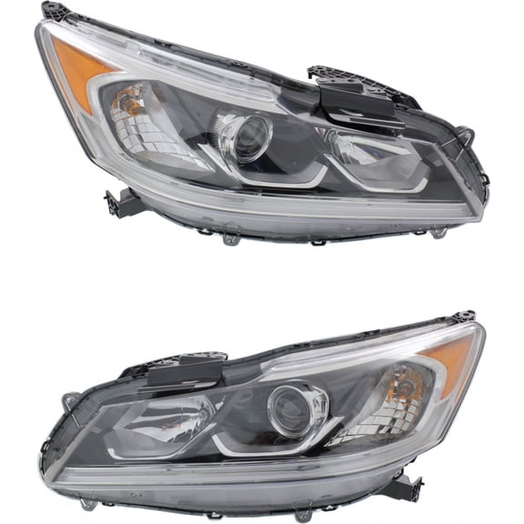 For Honda Accord Headlight 2016 17 Pair Driver and Passenger Side Sedan EX / EX L / SE / Sport Model For HO2502169 | 33150 T2A A81