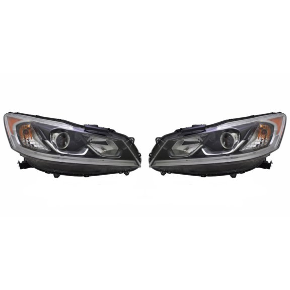 For Honda Accord Headlight 2016 2017 Pair Driver and Passenger Side Sedan LX | For HO2502168 | 33150 T2A A61