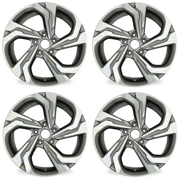 For Honda Accord OEM Design Wheel 17" 17x7.5 2018-2021 Machined Grey Set of 4 Replacement Rim