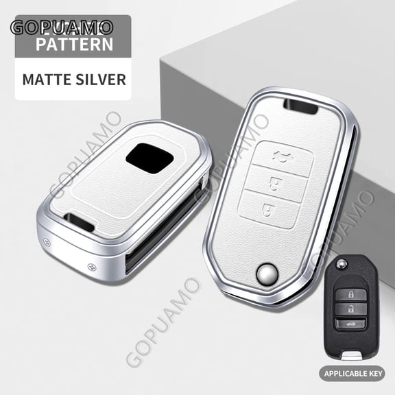 For Honda B 3 buttons Civic City Accord CRV XR-V Vezel Jade HRV Zinc alloy+leather Car Remote Key Cover Case Shell Accessories