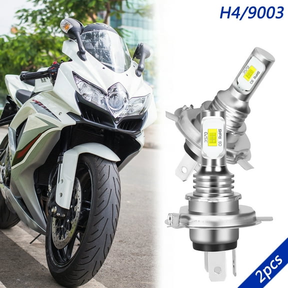 For Honda CB750 Nighthawk 1991-2003 LED Headlight Bulbs H4/9003 High Low Beam 6000K White 2pcs