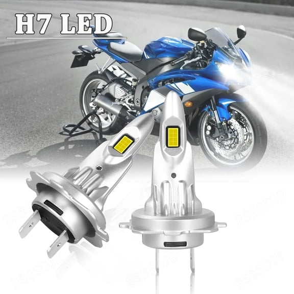 BSBSDJB For Honda CBR1000RR 2004-2019 Motorcycle LED Headlight Bulbs Super Bright 2pc H7
