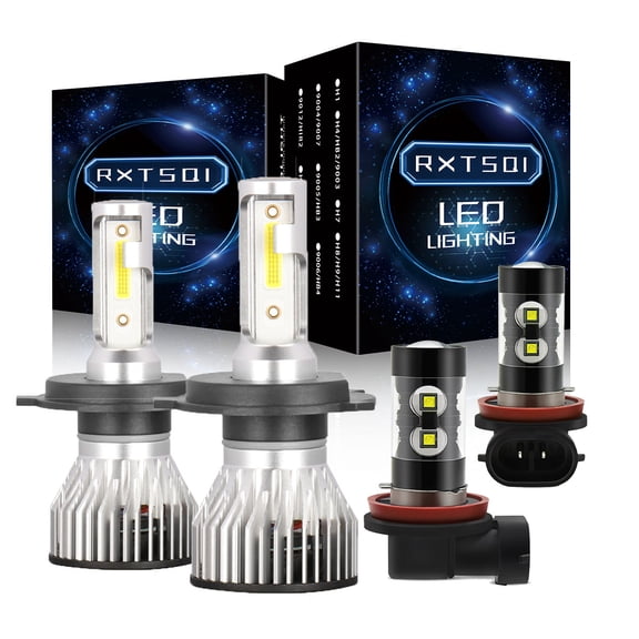 For Honda CR-V 2002-2004 - 4x Combo LED Bulbs Kit Headlight Foglight White H4/9003+H11/H8
