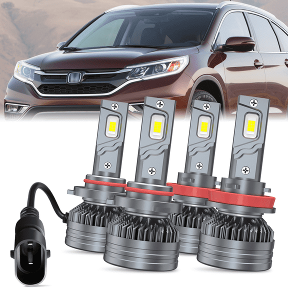 For Honda CR-V 2015 2016 2017 2018 2019 2020 2021 2022 LED Headlight Bulbs 9005 H11 High&Low Beam 4pcs