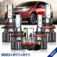 thumbnail image 1 of For Honda CR-V 2015-2019 LED Headlight Fog Light Bulbs Conversion Kit High Low Beam White, 1 of 14