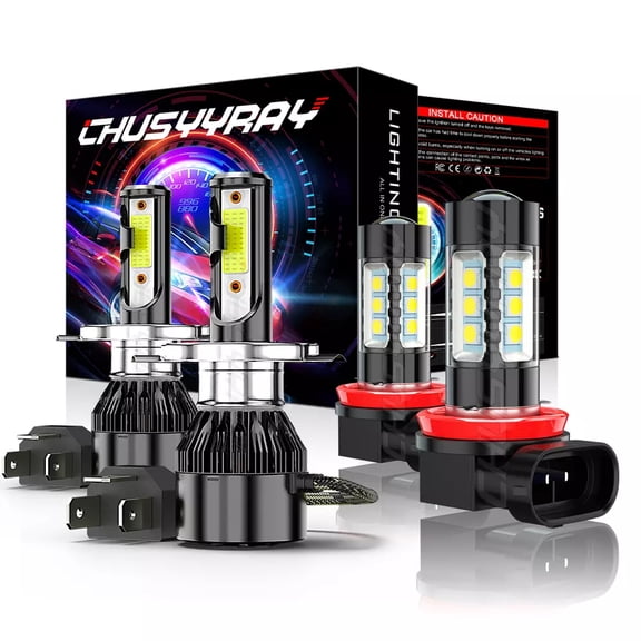 For Honda CR-V CRV 2007 2008-2014 LED Headlight High Low Beam Fog Light Bulbs Kit 6000K White Qty 4
